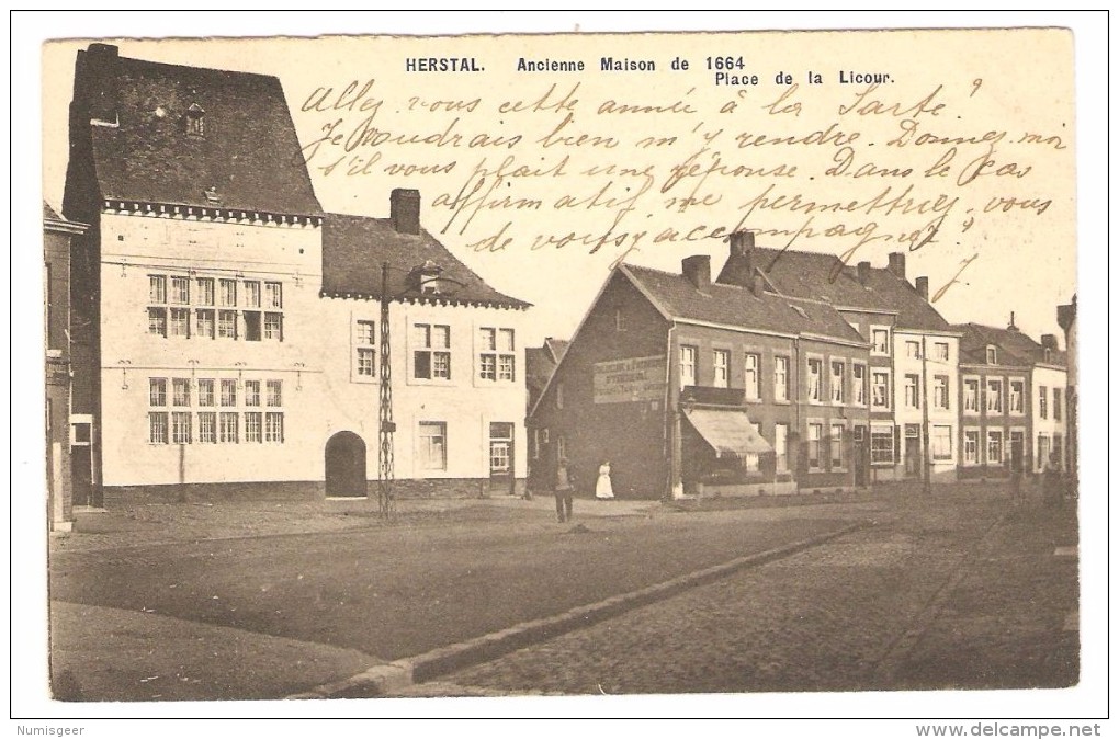 HERSTAL   ---  Ancienne  Maison  De  1664  - Place De La Licour - Herstal