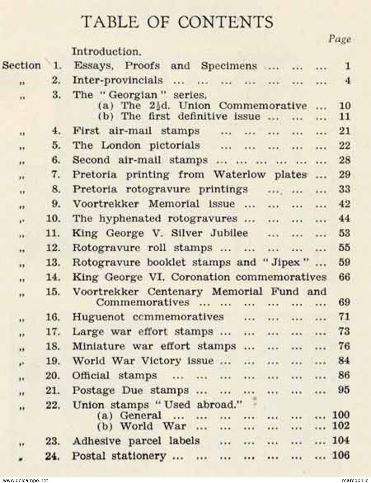 UNION OF SOUTH AFRICA CATALOGUE / 1946 LES TIMBRES DE L´UNION D´AFRIQUE DU SUD (ref 7272) - Philately And Postal History