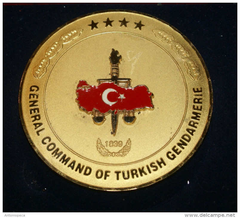 TURCHIA - MEDAGLIONE DEL COMANDO DELLA GENDARMERIA - Altri & Non Classificati