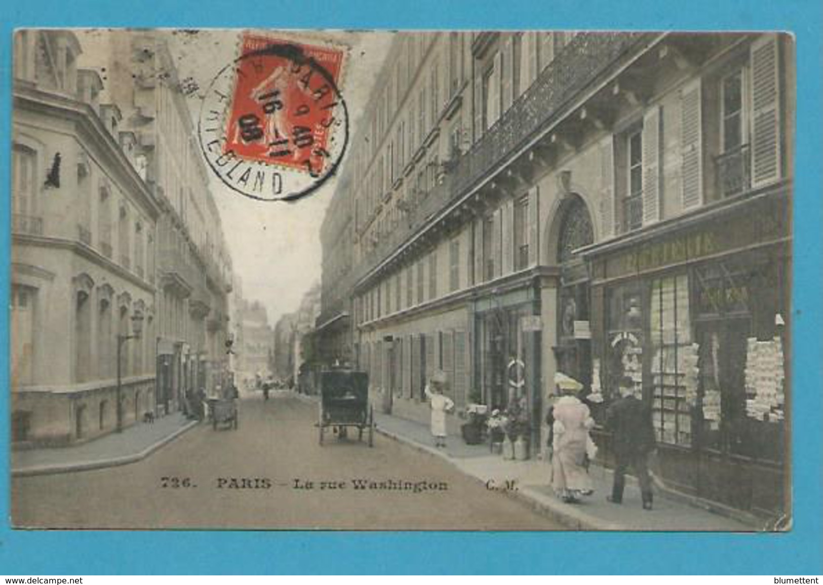 CPA 726 - Marchand De Cartes Postales Rue Washington PARIS - Petits Métiers à Paris