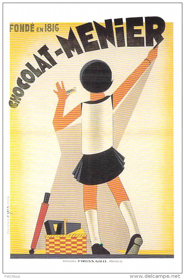 PUBLICITE Pub - CHOCOLAT MENIER ( Fondé En 1816 )  Affiche Anonyme Vers 1940 - Repro Affiche - CPM GF - - Advertising