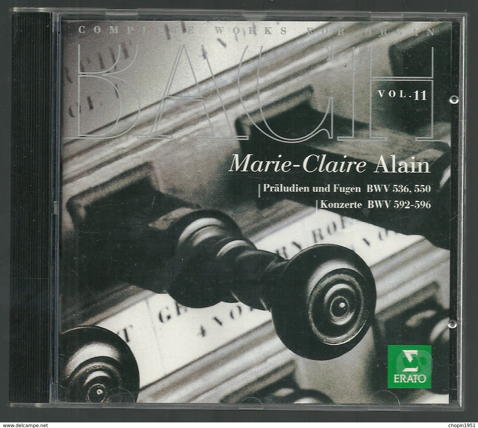 CD CLASSIQUE - BACH VOL. 11 - MARIE-CLAIRE ALAIN, Orgues Alfred Kern (1975) à Masevaux - Klassik