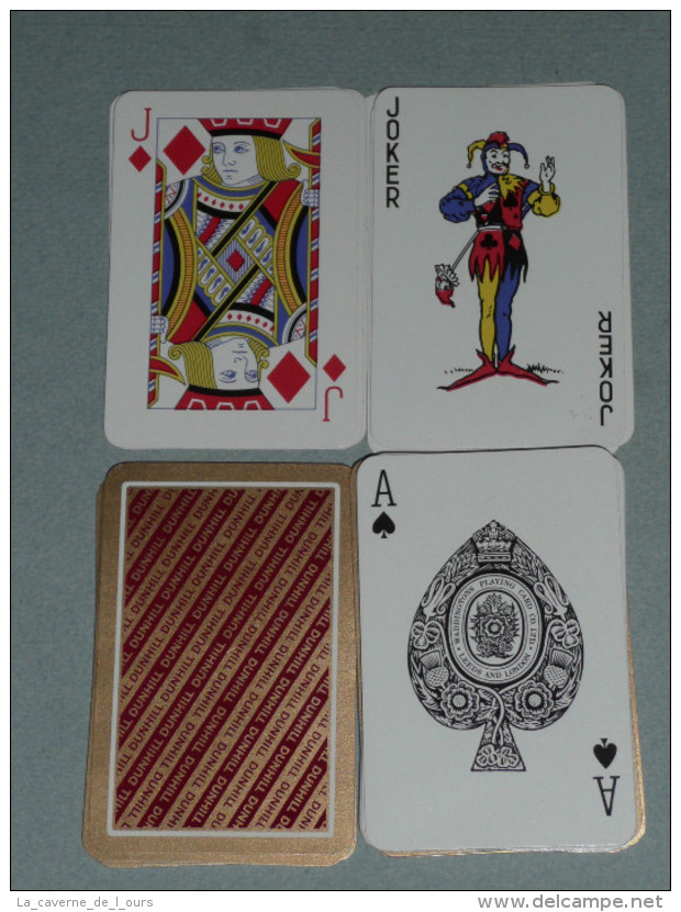 Rare Ancien Jeu De 54 Cartes Sans Boite, Cigarettes DUNHILL, Tabac, Joker As De Pique Ace Of Spade - 54 Cards