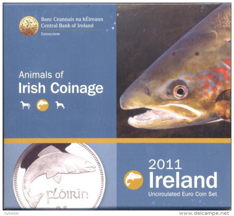 IRELAND 2011 COMPLETE EURO COINS SET UNC IN OFFICIAL BANK´S CASE/BLISTER - Ireland