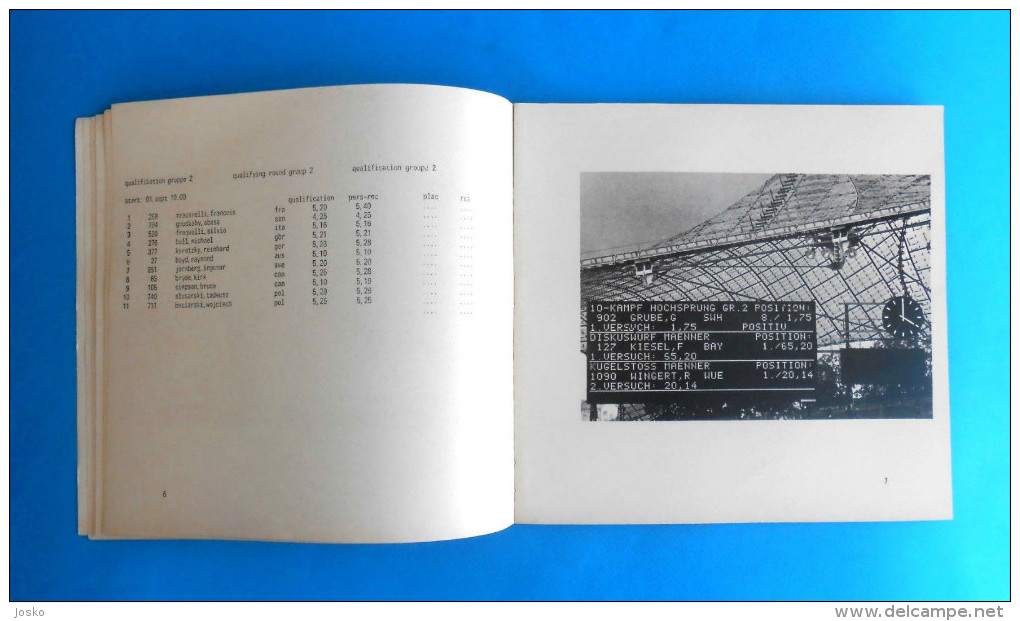 OLYMPIC GAMES MUNICH 1972. - ATHLETICS ( Athletisme ) - Programme * Olympiade Olympia Jeux Olympiques Munchen '72 - Athletics