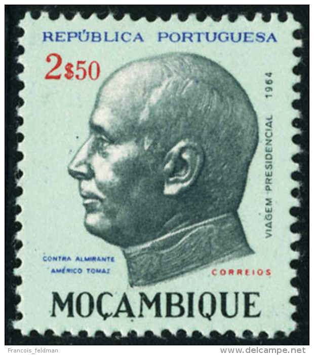 Neuf Sans Charnière N° 511, Président Americo Tomaz, Essai De Couleur Fond Bleu + Timbre... - Autres & Non Classés