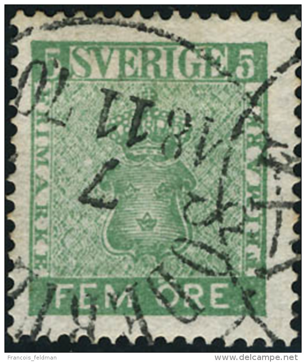 Oblitéré N° 6 + 6a. Les 5ö Vert-jaune Et Vert Foncé. T.B. - Sonstige & Ohne Zuordnung