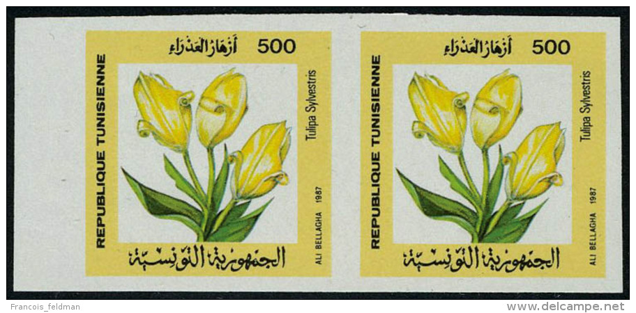 Neuf Sans Charnière N° 1096/99, La Série Fleurs, Les 4 Valeurs En Paire ND, T.B. - Autres & Non Classés