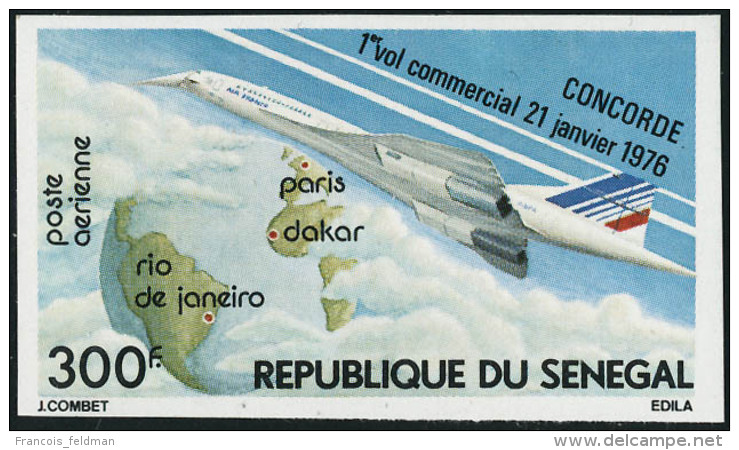 Neuf Sans Charnière N° 151. 300f Concorde, 1ex Non Dentelé + Le Même En épreuve De... - Autres & Non Classés