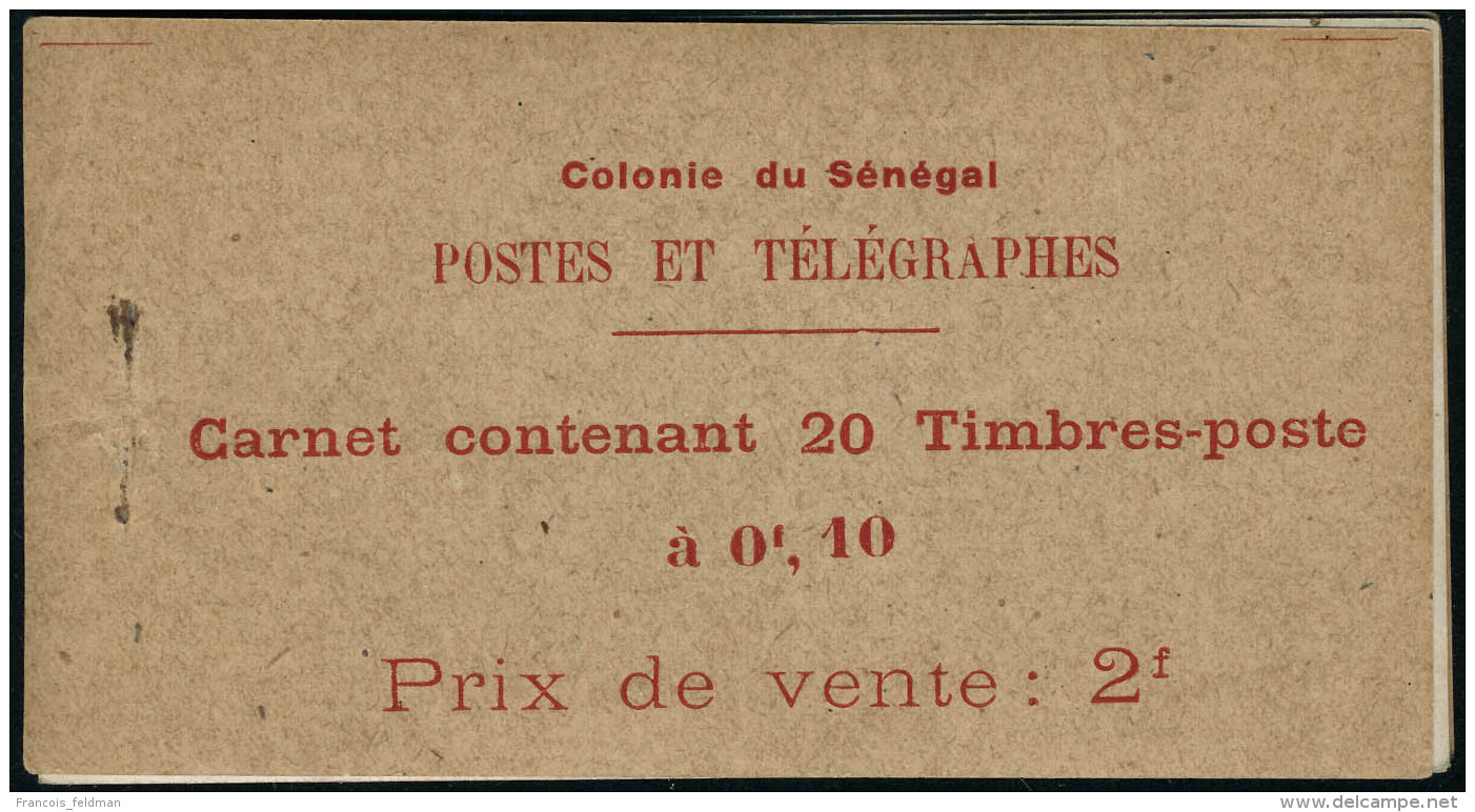 Neuf Sans Charnière N°57. 10c Rouge-orangé Et Carmin. Carnet De 20ex. Couverture Recto... - Andere & Zonder Classificatie