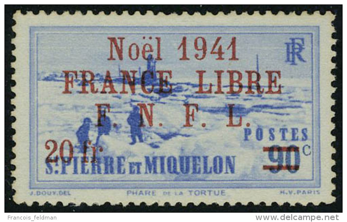 Neuf Avec Charnière N° 212/31, La Sé Rie Noël 1941 France Libre, Surcharge Rouge T.B.  ... - Autres & Non Classés