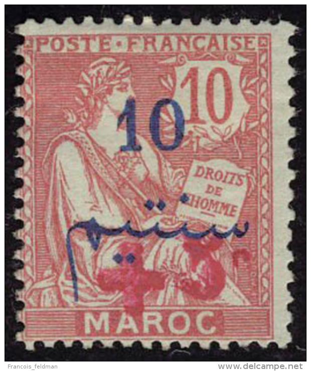 Neuf Avec Charnière N° 56, 10 + 5c Croix Rouge T.B. Signé Maury - Autres & Non Classés