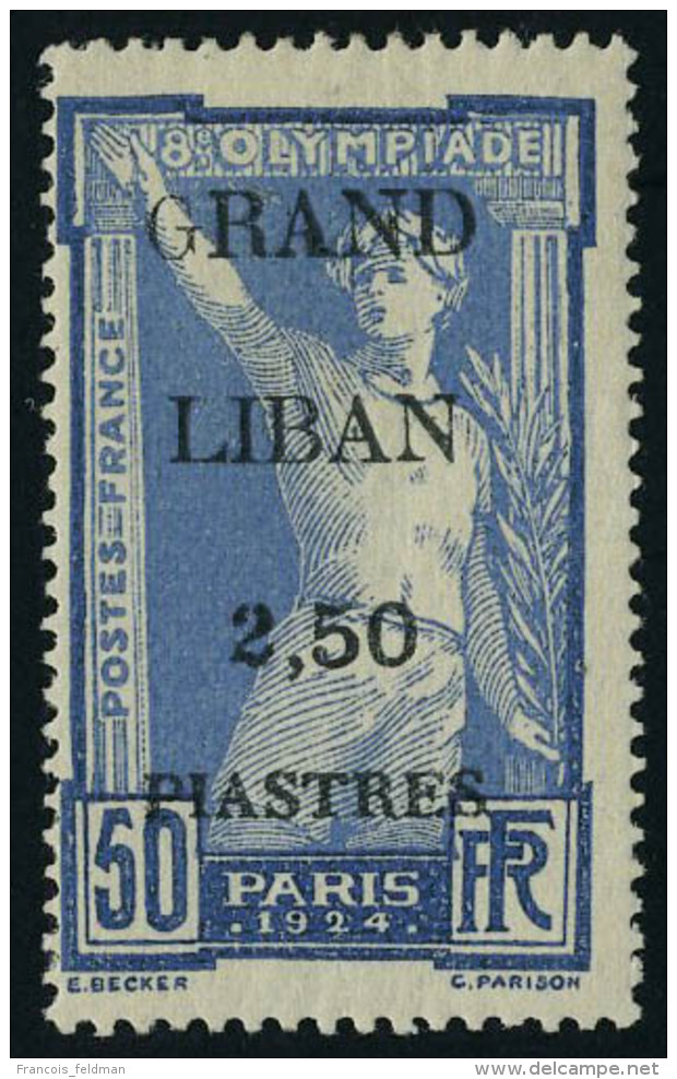 Neuf Avec Charnière N° 21, 2.50 Sur 50c JO 1924, Grandes Marges, T.B. - Autres & Non Classés