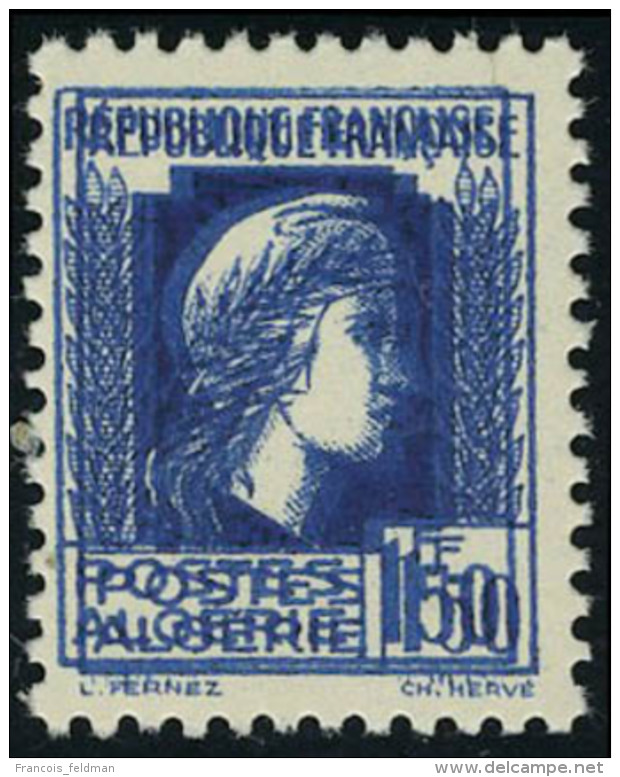 Neuf Sans Charnière N° 214a, 1f50 Bleu Cérès, Double Impression T.B. - Autres & Non Classés