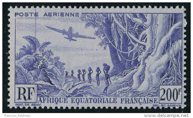 Neuf Sans Charnière N° 52B, 200f Caravane De Porteurs, Violet Au Lieu De Bleu, T.B. Maury - Autres & Non Classés