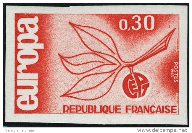 Neuf Sans Charnière 1965, France N° 1455/56. EUROPA 1965. La Paire Non Dentelée + La Même... - Autres & Non Classés