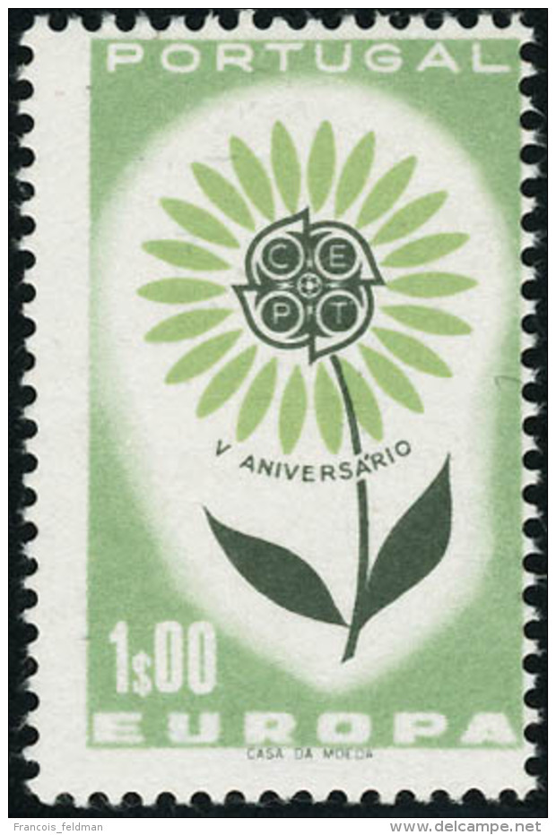 Neuf Sans Charnière 1964. PORTUGAL 1E Vert Unicolore. Erreur De Couleur. T.B. - Autres & Non Classés