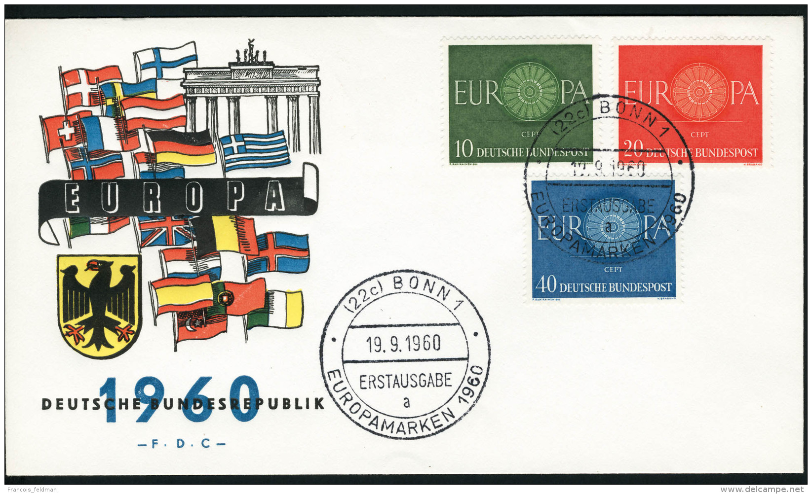 Lettre 1960. Année Complète Avec Obl. 1er Jour Sur Enveloppe Illustrées, France X 2ex (Paris +... - Autres & Non Classés