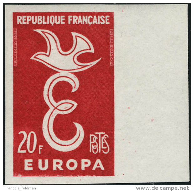 Neuf Avec Charnière 1958. France N° 1173/74, EUROPA 1958, La Paire Non Dentelée + La Même... - Autres & Non Classés