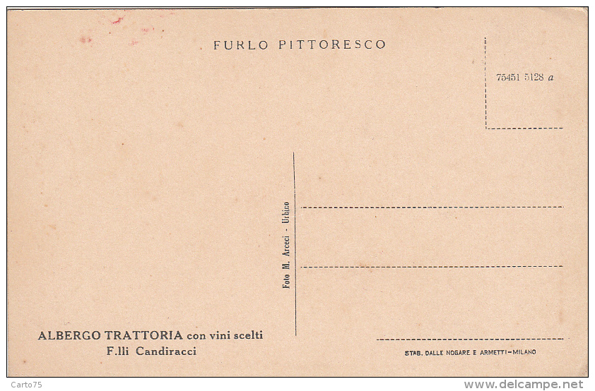 Italie - Furlo Pittoresco - Panorama - Albergo Trattoria Con Vini Scelti - Other & Unclassified