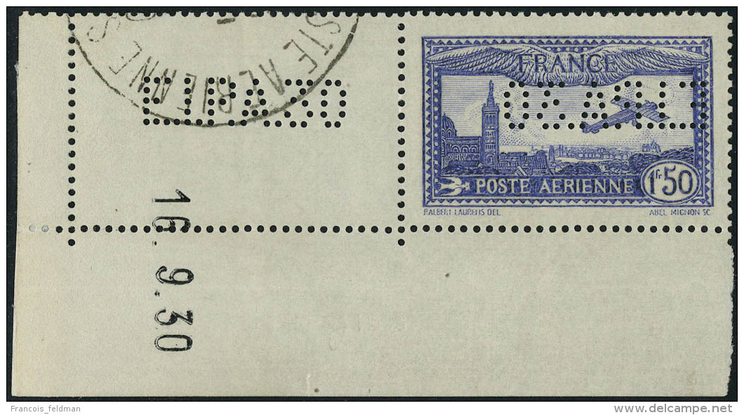 Neuf Avec Charnière N° 6c, 1.50 Perforé EIPA 30, Cdf Daté, Cl 16.9.30, T.B. Signé... - Autres & Non Classés