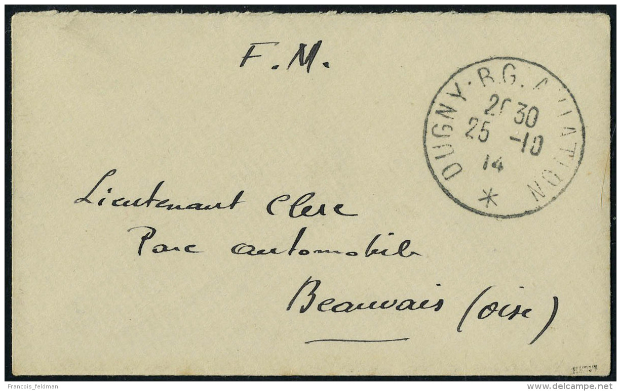 Lettre L. Avec Mention FM Et Càd Duguy RG Aviation 25.10.14 Pour Beauvais T.B. Signé Beaudoin - Autres & Non Classés