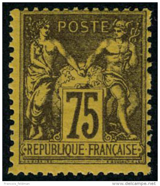 Neuf Sans Charnière N° 99, 75c Violet Sur Orange T.B. - Andere & Zonder Classificatie