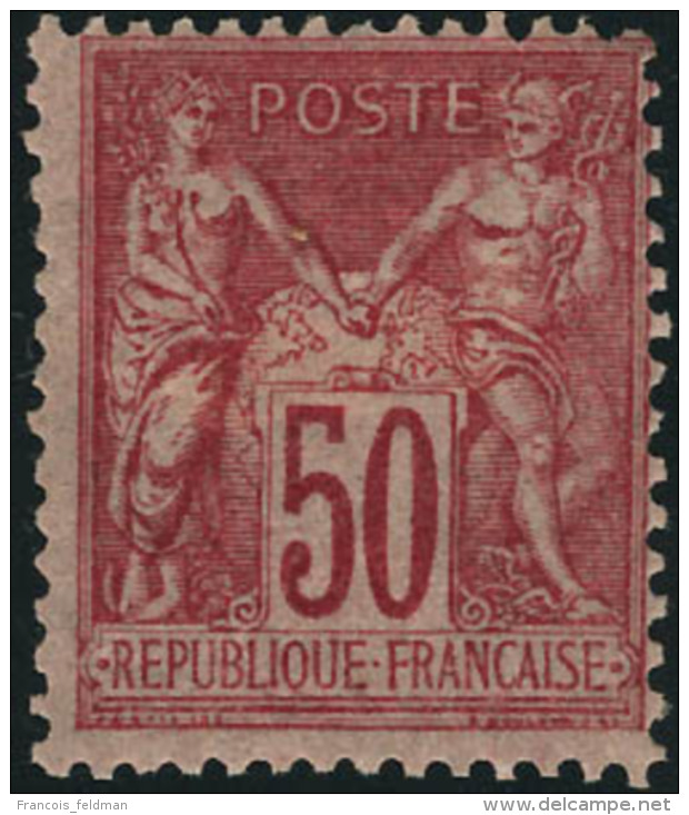 Neuf Avec Charnière N°98. 50c Rose. Type II. T.B. - Autres & Non Classés