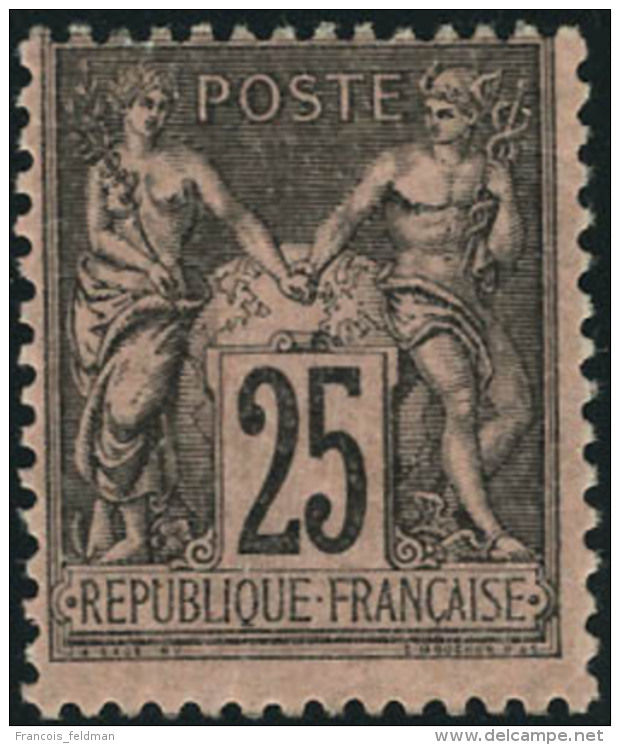 Neuf Avec Charnière N°97. 25c Noir Sur Rose. Cl. T.B. - Autres & Non Classés