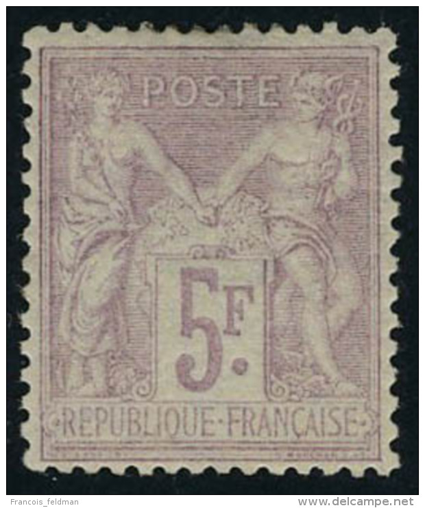 Neuf Avec Charnière N° 95a, 5f Lilas Rose Sur Lilas Pale, Léger Pelurage, Aspect T.B. - Autres & Non Classés