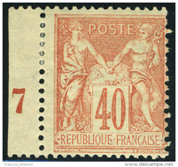 Neuf Avec Charnière N° 94, 40c Rouge Orange Type II, T.B. - Autres & Non Classés