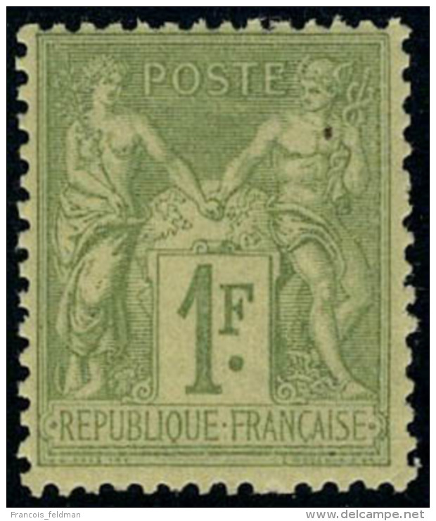 Neuf Sans Charnière N° 82, 1f Olive T.B. - Autres & Non Classés