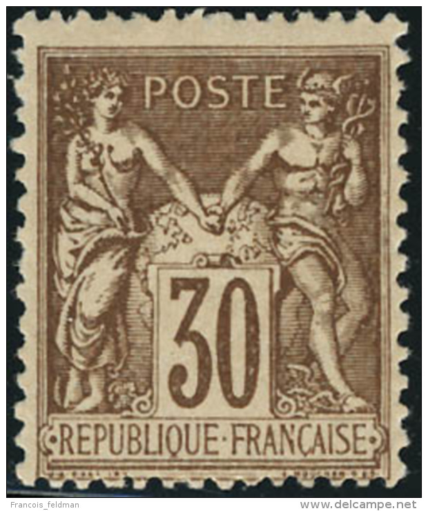 Neuf Avec Charnière N°80 Et 80a. 2 Nuances Du 30c Brun Type II. Cl. T.B. - Autres & Non Classés