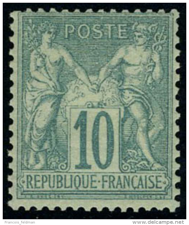 Neuf Avec Charnière N° 65, 10c Vert Type I T.B. Signé A Brun - Autres & Non Classés