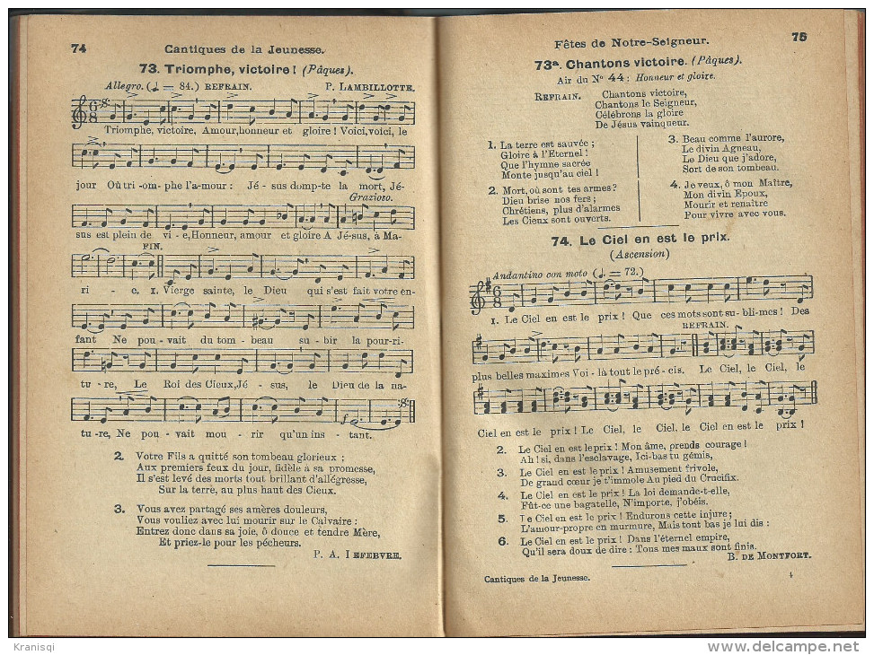 Livre , Cantique De La Jeunesse ,  Chant Musique De L'abbé Dubois 1912 - Religion