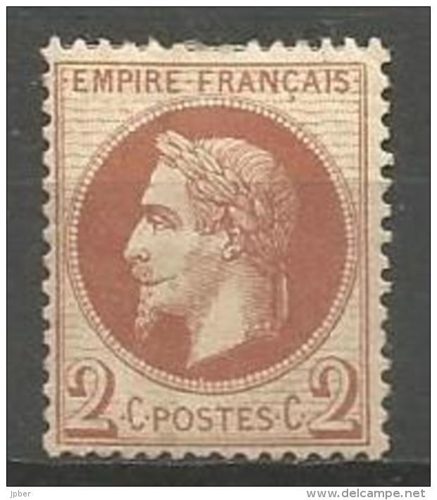 France - F1/072 - Type Napoleon III Lauré - N°26 * - 1863-1870 Napoleone III Con Gli Allori