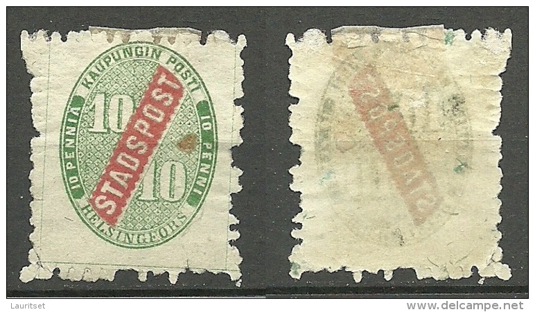FINLAND HELSINKI 1866/68 Local City Post Stadtpost 10 Pen * - Lokale Uitgaven