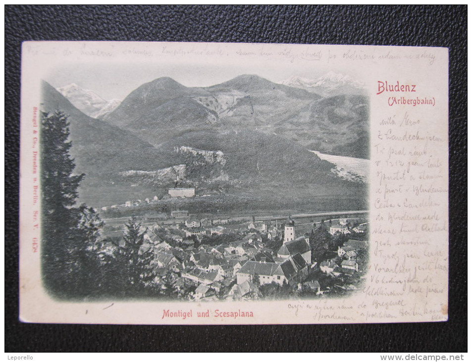 AK BLUDENZ Prägekarte Reliefkarte 1900 // D*21438 - Bludenz