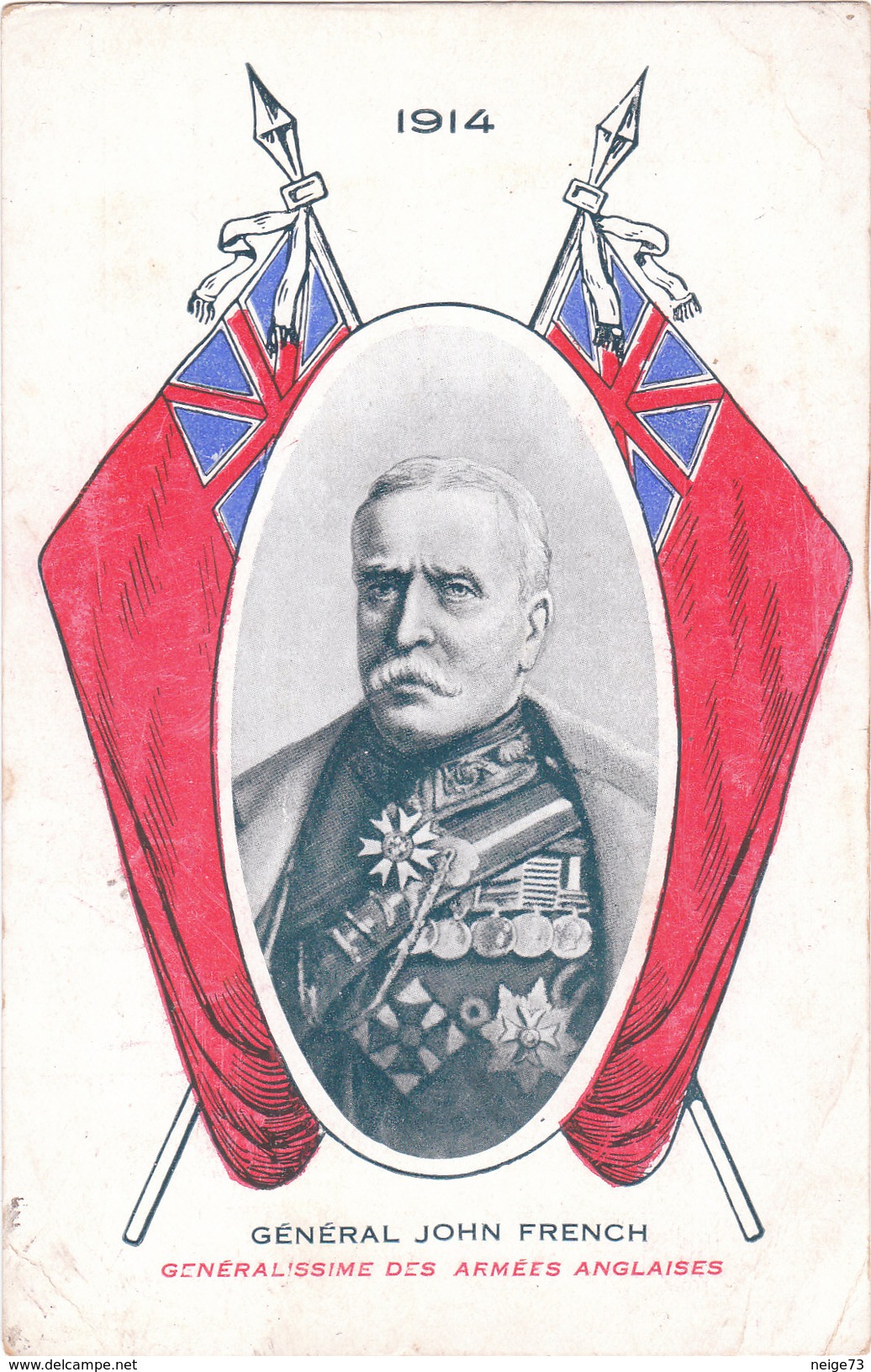 Carte Postale Ancienne - Général John French - 1914 - Guerre 1914-18