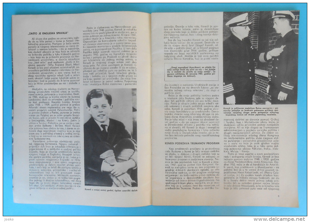 JOHN F. KENNEDY - In Memoriam 1963.** US Embassy In Belgrade Political Magazine Pregled ** USA President JFK  RRR - Magazines