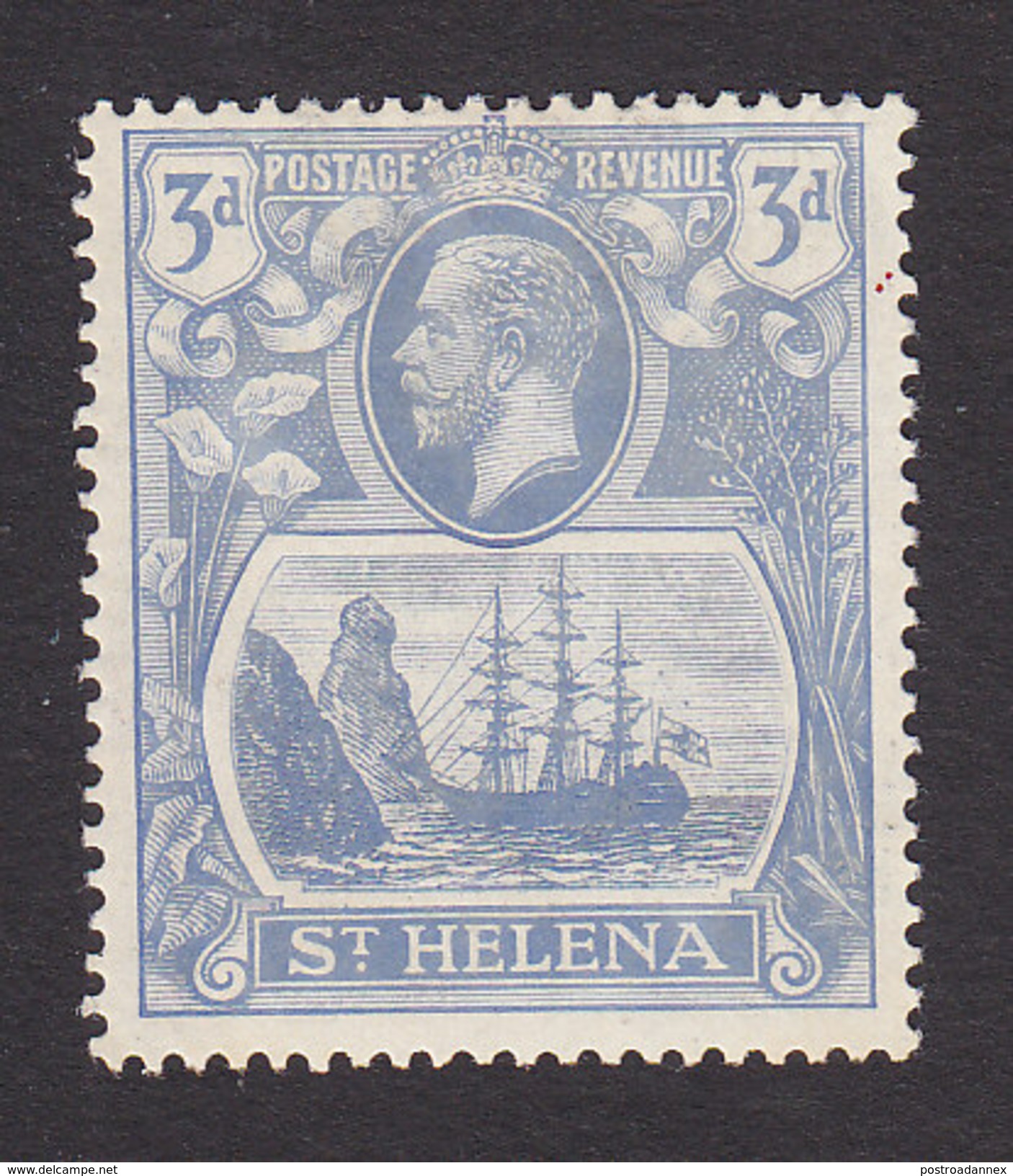 St Helena, Scott #83, Mint Hinged, Badge Of Colony, Issued 1922 - Isola Di Sant'Elena