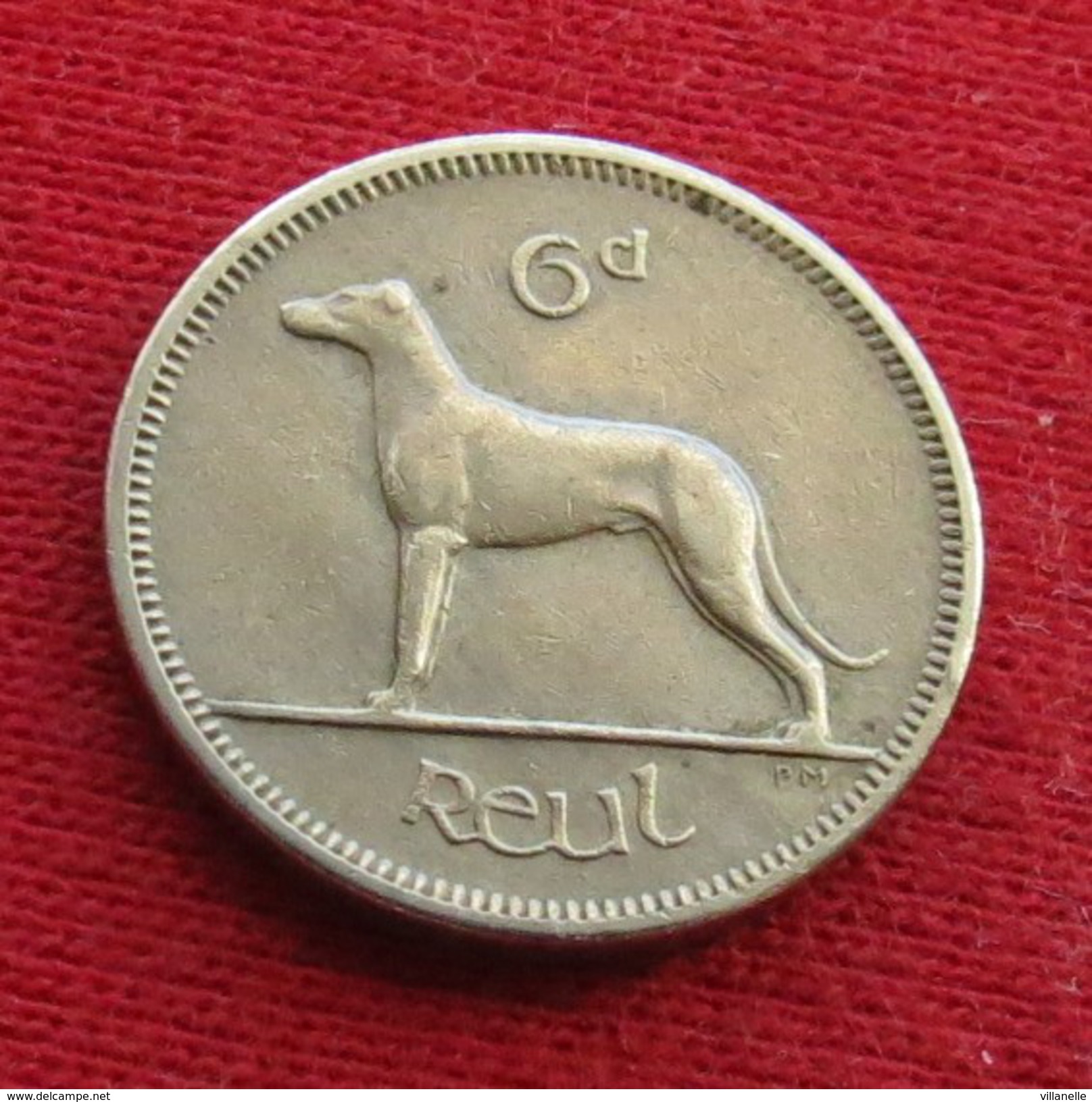 Ireland Irlande 6 Pence 1963 KM# 13a Dog - Irlanda