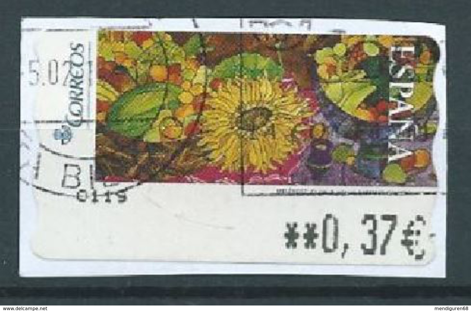 ESPAGNE SPANIEN SPAIN ESPAÑA 2005 ATM-DISTRIBUCION Pinturas (17) MELÉNDEZ: Frutas & Girasol Sammer Gallery ED 119 YV 112 - Used Stamps