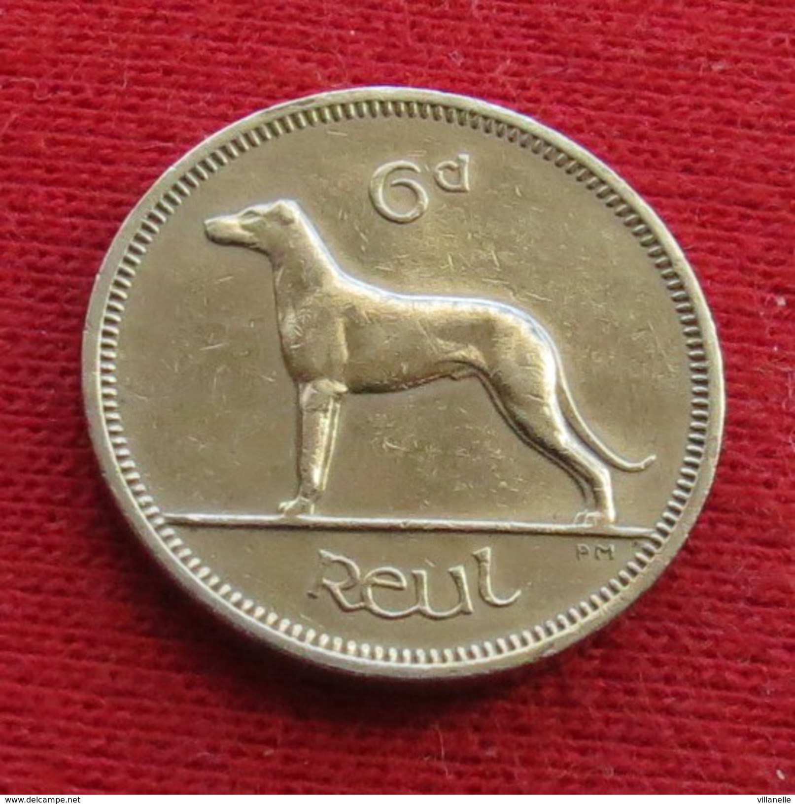 Ireland Irlande 6 Pence 1963 KM# 13a Dog - Irlanda