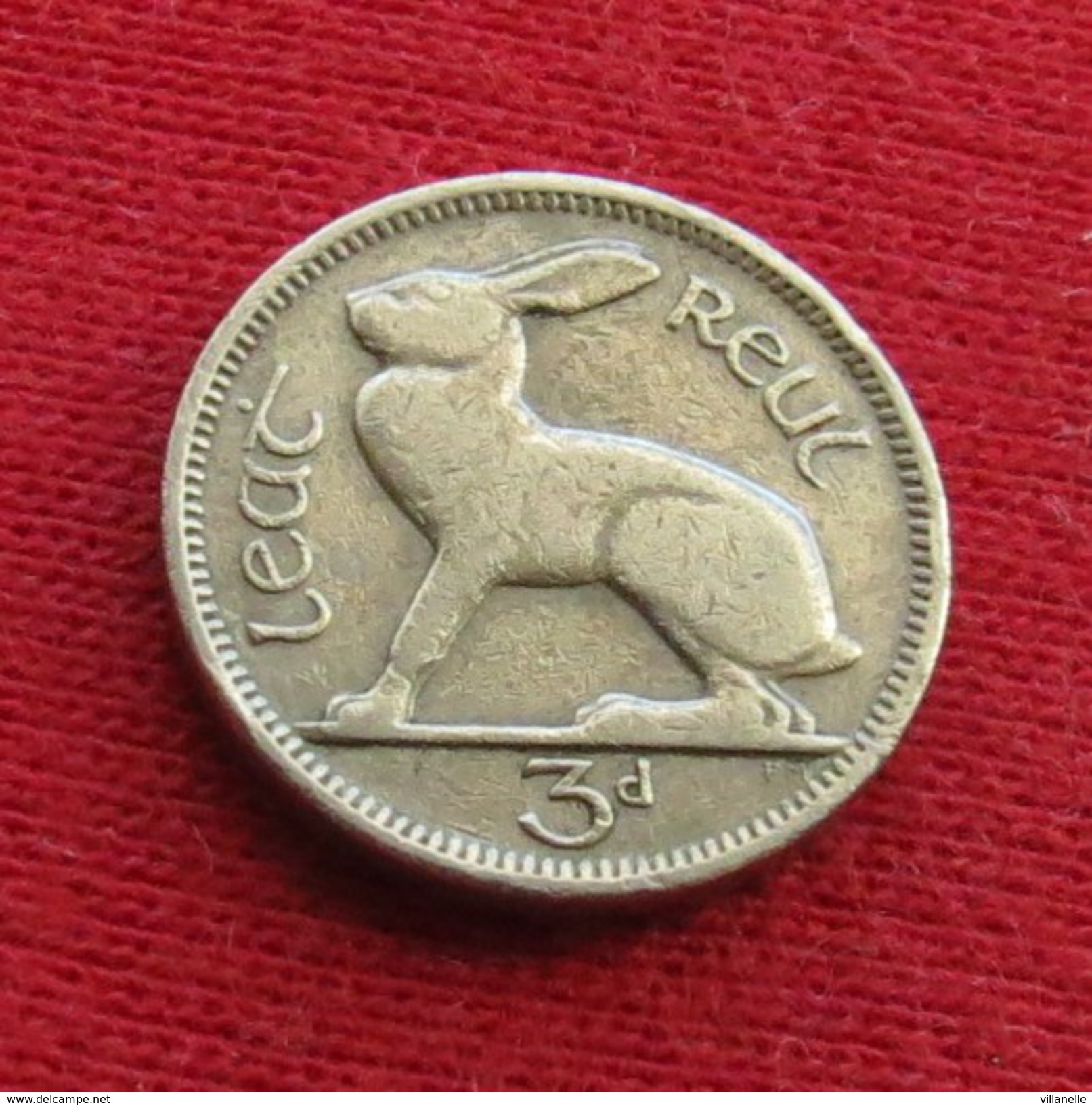 Ireland Irlande 3 Pence 1949 KM# 12a Hare - Irlanda