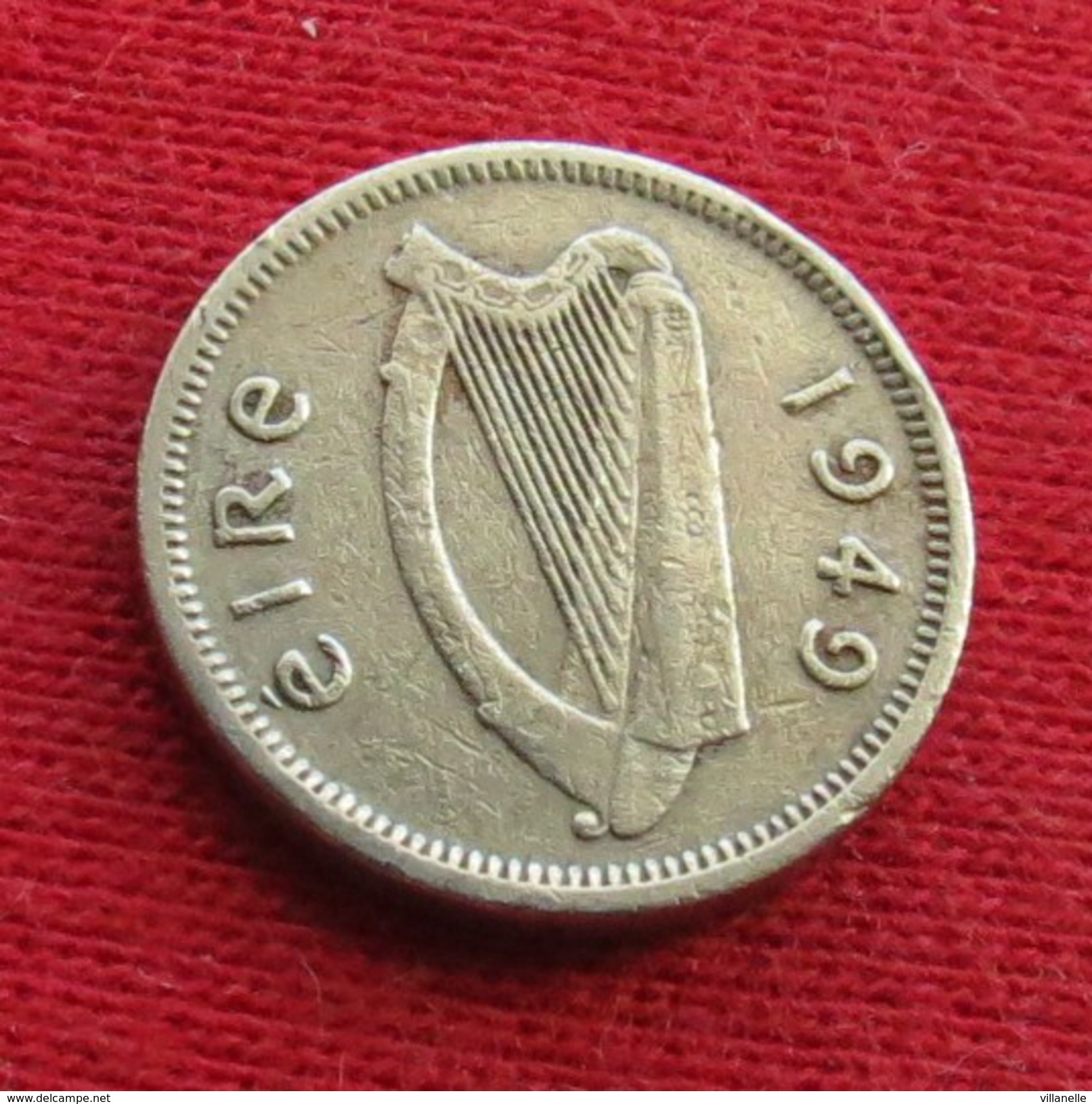 Ireland Irlande 3 Pence 1949 KM# 12a Hare - Irlanda