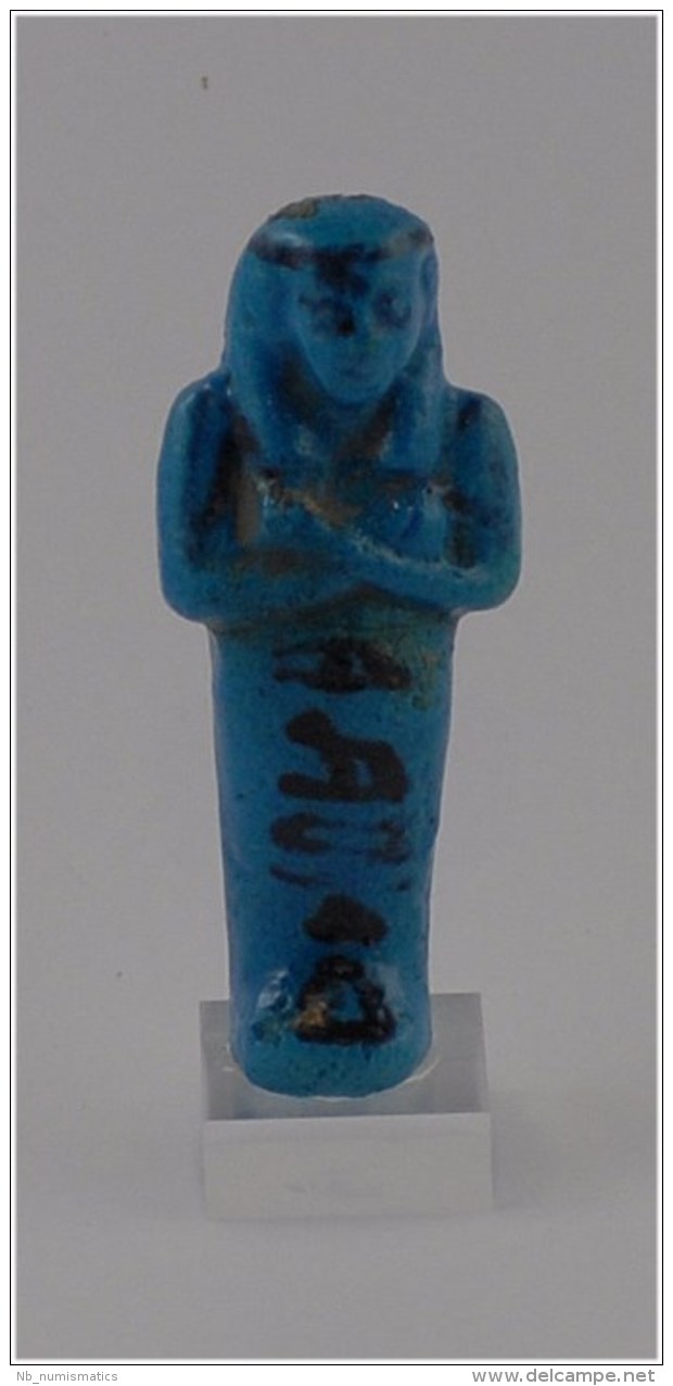 Egypt Faience Shabti For Tent-Ipet From Deir El-Bahri, Cache II - Archéologie