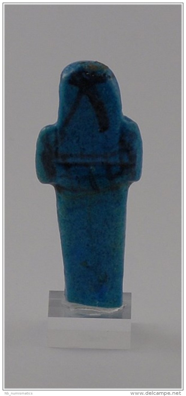 Egypt Faience Shabti For Tent-Ipet From Deir El-Bahri, Cache II - Archéologie