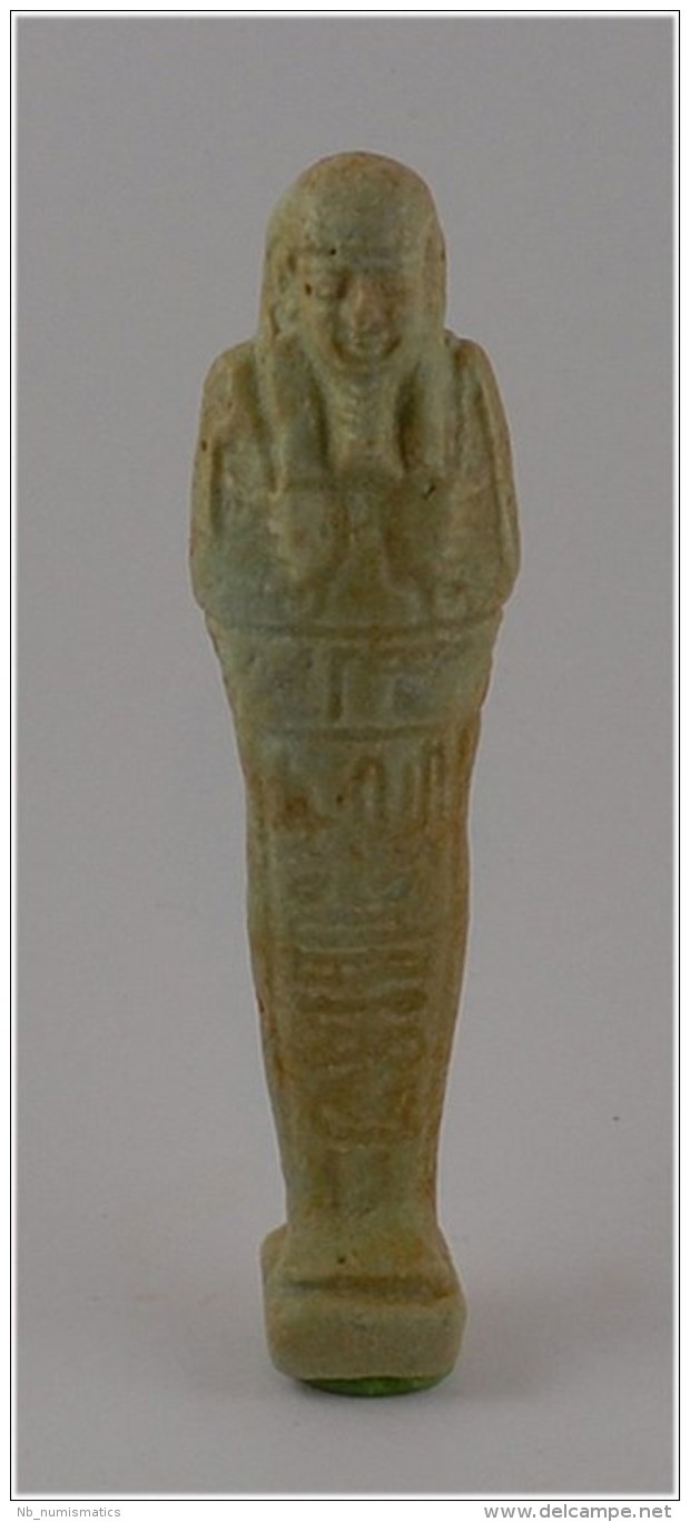 Egypt Late Period 27/30th Dynasty Faience Ushabti Of Hor-pen-set - Archéologie