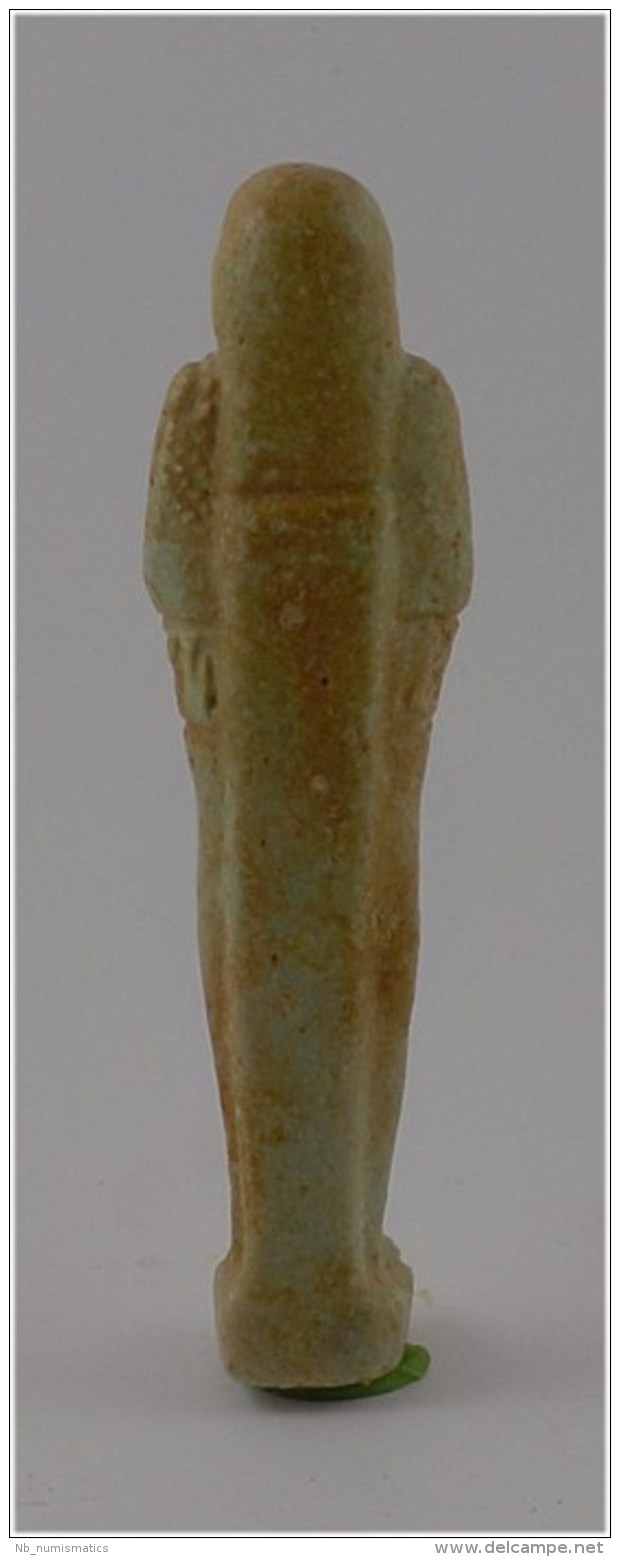 Egypt Late Period 27/30th Dynasty Faience Ushabti Of Hor-pen-set - Archeologia